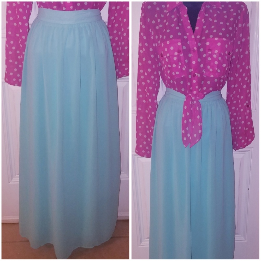 Chiffon maxi skirt